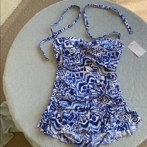 Ralph Lauren skirted blue one piece
